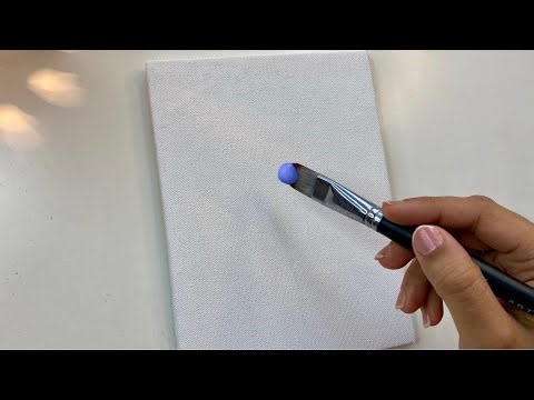 Birch tree painting for beginners/ acrylic painting tutorial / easy sunset painting