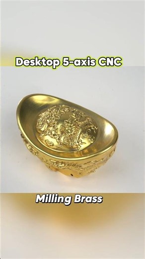 Xmachine Desktop 5-axis CNC Machine Milling Brass Demo #xhorse3d #minicnc