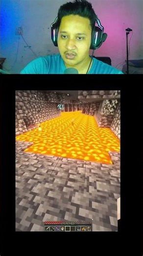 wooden herobrine in Minecraft #minecraft #hamplu #reaction