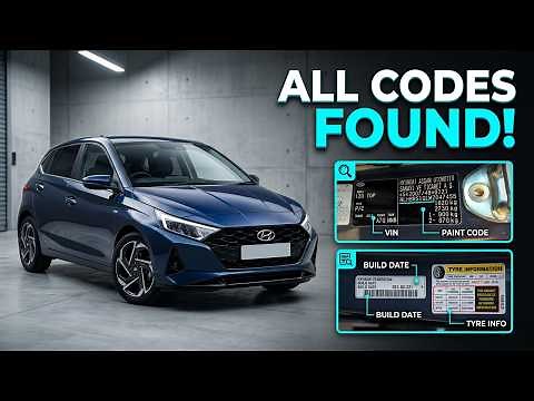 Hyundai i20 Vehicle Identification Number VIN, Build Date, Colour Code & Tyre Location