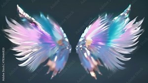 A set of shimmering faerie wings each feather crafted with meticulous detail and imbued with powerful magic allowing the wearer to . .