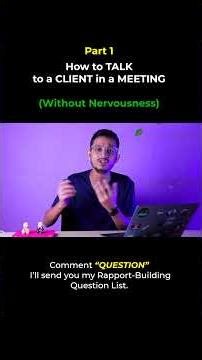 How to TALK to client in a MEETING | Part 1