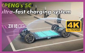 4K 小鹏汽车5C超快增压系统-比手机充电还快