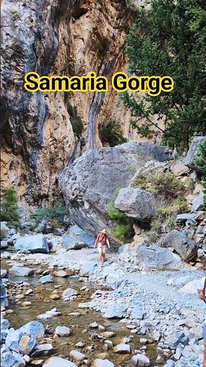 Walking through Samaria Gorge: Europe's Longest Canyon 🇬🇷 #Crete #Hiking