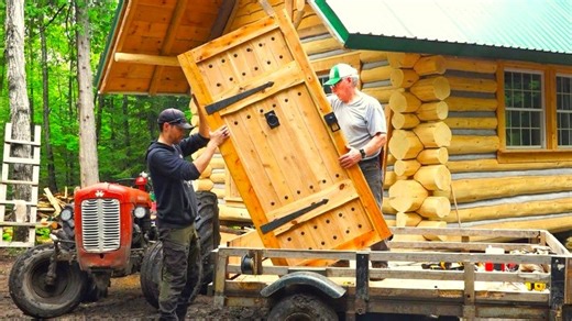 We ran out of steel at the worst possible moment a log cabin outside. | Wright