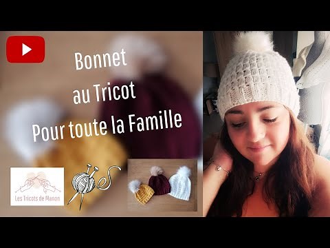 Knitted hat for the whole family