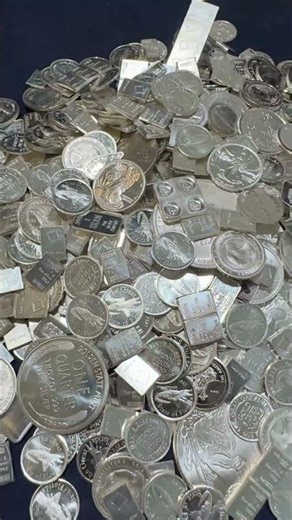 Massive Silver Stack Dump | Coins, Rounds & Bars Poured Out