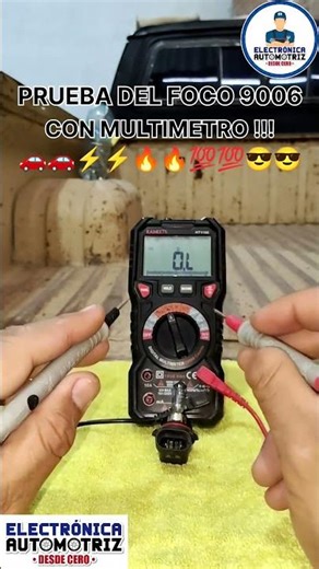 Testing the 9006 bulb with a multimeter!!! #automotiveelectronics #automobile