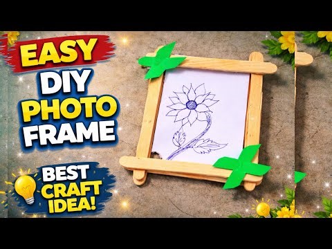 Easy DIY Photo Frame 📸 | Ice Cream Stick Craft | Best Out of Waste #photoframe #diy #craft #waste