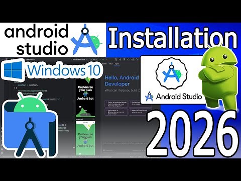 How to install Android Studio on Windows 10 [ 2026 Update ] Run Android Apps on Mobile Phone