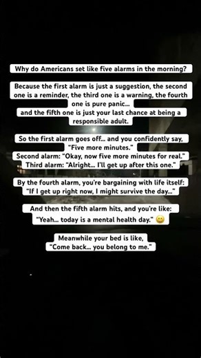 5 Alarms in the Morning 😂 | Funny Relatable American Joke