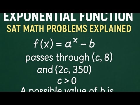 "Exponential Function SAT Math Problems Explained"