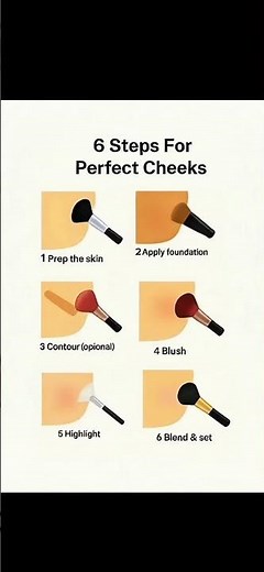 Perfect Cheeks – 6 Steps #cheeks #makeup #makeuptips #highlight #blush