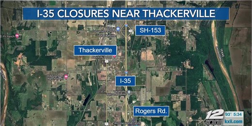 Overnight I-35 lane, ramp closures scheduled for Thackerville this week