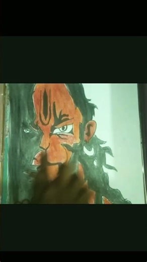 day 1 of 30 day to 30 day God Drawing The Eternal Guardian: A Portrait of Lord Hanuman