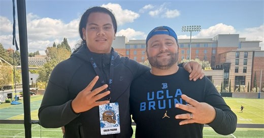 Rising 2028 OL Caleb Pasina lands first Power Four offer from UCLA