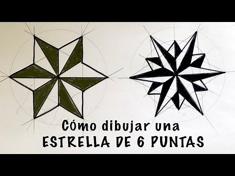 Cómo dibujar una estrella de 6 puntas paso a paso