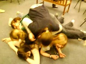 Girls Pile-On