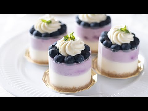 No-Bake Blueberry Cheesecake＊Without Oven, Egg, Gelatin｜HidaMari Cooking