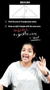 Finding The Area of a Triangle!! | Xylem Class 7