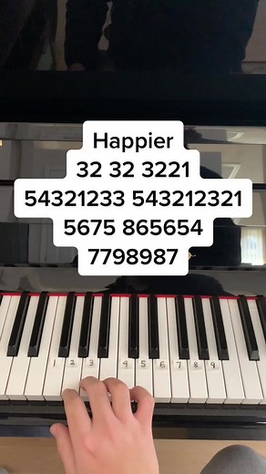 Happier #piano #pianotutorial #pianomusic #happier #marshmello #bastille #foryou #fy #foryoupage