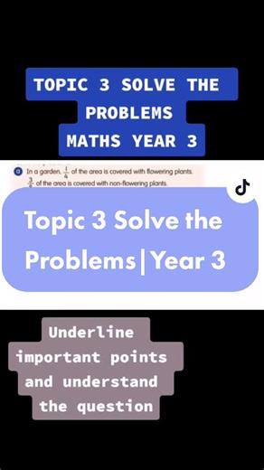 Topic 3 Solve the Problems | Maths Year 3 🌼#malaysiaschool #math #PDPR #DLP