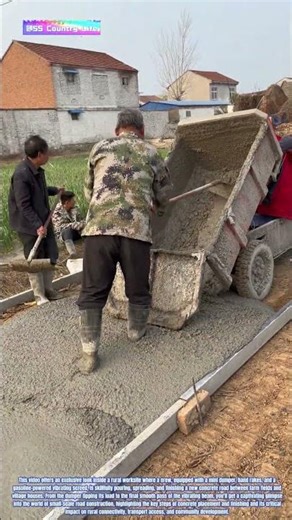 Concrete on the Country Road:How a Mini Dumper, Rakes, and a Vibrating Screed Build a Rural Pavement