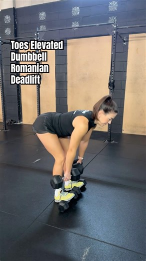 Toes Elevated Dumbbell Romanian Deadlift #howtoexercise #exercisedemo