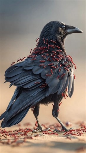 Ants act as doctors for crows #facts #animals #wildlife