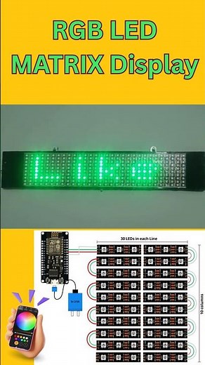 How to Make RGB Scrolling Text Display | WS2812 RGB LED Matrix Display | WS2812 + ESP8266 Project