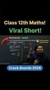 Determinants Short Trick 🔥 | Class 12 Maths MCQ | CBSE #shorts #maths #yt #viral #cbse