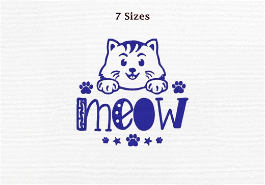 Cat Embroidery Design. Cat Face Machine Embroidery File. Cute Fill Stitch Pattern. Digital Download. - Etsy