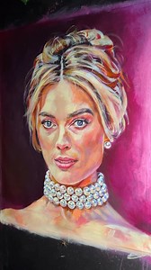 5.8M views · 10K reactions | I painted Margot Robbie only using a @barbie doll, not a single paintbrush was used in this artwork  (my original artworks and limited prints are available on my website (link in bio)) - - - - - - #portraitpainting #margotrobbie #acrylicpainting #art #funnyart #artist #performanceart #artistoninstagram #paletteknife #weirdart #abstractart #barbie #colour | Jensen Dean | Facebook