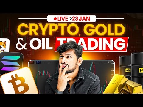 Live Trading : Crypto and Gold 23 JAN 2026 - IITian Trader #cryptotrading