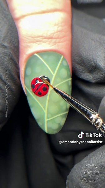 Ladybug-Inspired Tropical Nail Art Tutorial
