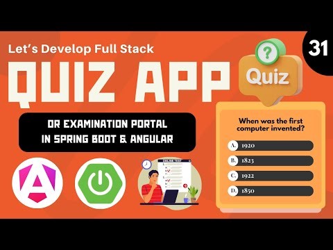 Start Test Page & Show Questions API to User | Quiz App or Exam Portal | Spring Boot & Angular | #31