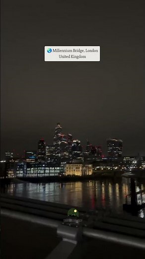 Illuminated London From Millennium Bridge Over The River Thames | London | United Kingdom