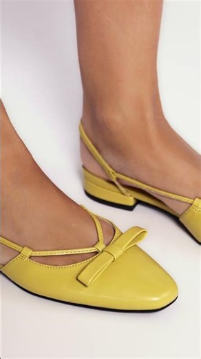 Elevate Your Look: Discover Lena F’s Bow Almond Toe Slingback Flats!🎀