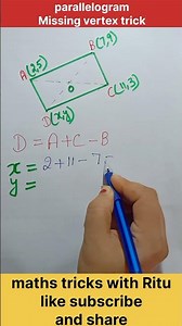 Hacks for Missing vertexof a Parallelogram Fast (Coordinate Geometry) | #parallelogram