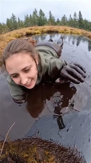 Sinking into Serenity: Peat Bog Bliss #PeatBog #MudLife #NatureEscape #TranquilMoments #Girls