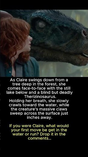 Jurassic World: Therizinosaurus Lake Scene | Claire’s Close Call #jurassicworld #movie