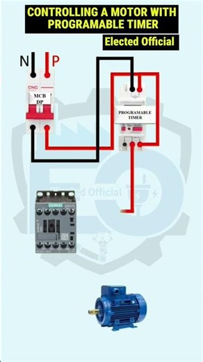 CONTROLLING A MOTOR WITH PROGRAMABLE TIMER#Electedofficial10#youtube#vairal #industrialelectrician