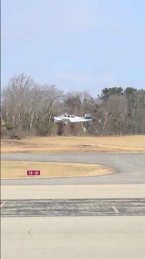 Windy day departure #takeoff #aircraft #beechcraft #Bonanza