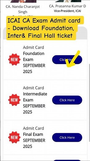 👉 “ICAI CA Exam September 2025 Admit Card – Download Foundation, Inter & Final Hall Ticket #icai