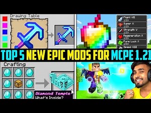Top 5 Epic Mods For Minecraft Pocket Edition 1.21+ | Best Youtubers Mod Series For MCPE!