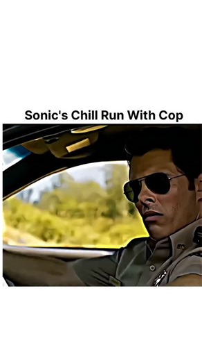 Furqan parwez on Instagram: "This is a fan-made clip or meme based on the Sonic the Hedgehog film series, featuring a humorous situation where Sheriff Tom Wachowski is clocking a speeder with his radar gun. Initially, the radar gun clocks a vehicle going 001 mph, showing a turtle crossing the road. Tom is confused, but the radar then jumps to 300 mph, revealing a scene where Sonic the Hedgehog is running at incredible speed, holding the turtle to give it a "fast" ride, much to the turtle's surpr
