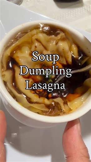 Alelie TP on Instagram: "I tried the viral beef soup dumpling lasagna since we cant go out tonight and I dont know how to wrap a #xiaolongbao 😂🤭 Beef Mixture -1lb ground beef -1/2c beef broth(you can substitute chicken bullion powder and water for this) -2tbsp Cooking Wine -2tbsp sugar -2tbsp soy sauce -1tbsp oyster sauce -black pepper -2tbsp sesame oil -2 tbsp cornstarch -5 cloves minced garlic -1/2 minced onion -1/2 - 1 thumb-sized grated ginger -1/2C water (depends how soupy you want; if yo
