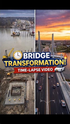 From Mud to Masterpiece! 😱🌉 Bridge Construction Time-Lapse #short #reels #ai