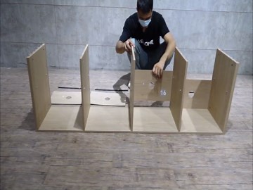 68" Large Fluted Sideboard Buffet Cabinet with 4 Doors & Led Light, Mid Century Storage Sideboard with Adjustable Shelves, Buffet Table Coffee Bar Wine Bar Storage Cabinet for Dining Living Room