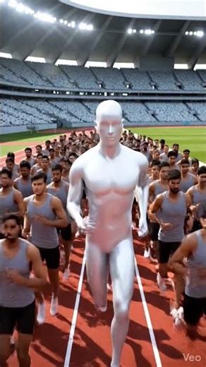 3d cartoon animation vedio ( person is running)